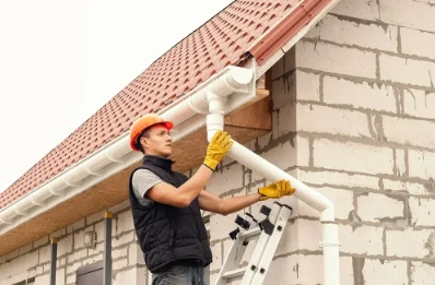 Pose et remplacement de gouttières au Tablier